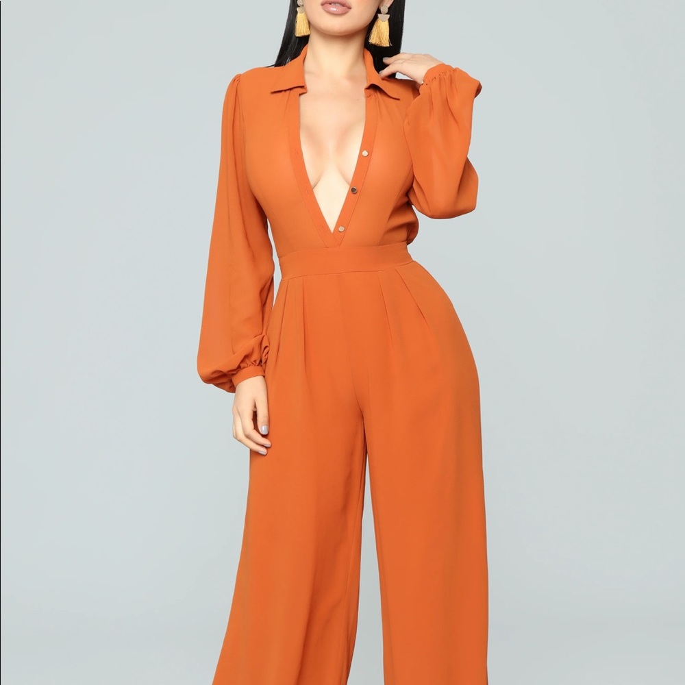 Rust jumpsuit